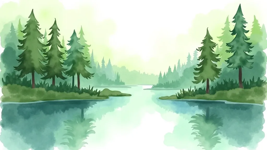 Watercolor painting of landscape